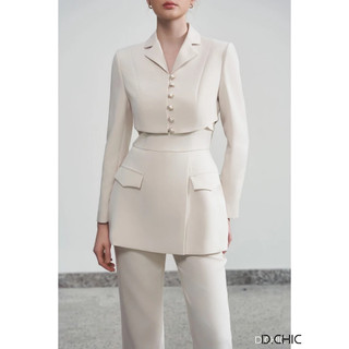 D.CHIC Áo khoác lửng cổ 2 ve vẻ MS: 161663