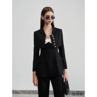 D.CHIC Áo khoác lửng cổ 2 ve vẻ MS: 161663
