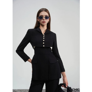 D.CHIC Áo khoác lửng cổ 2 ve vẻ MS: 161663