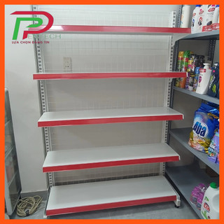   Tặng Nẹp Giá  Kệ Siêu Thị Đơn Áp Tường 5 Tầng | VINATECH | Dài 120cm x Rộng 41cm x Cao 180cm 