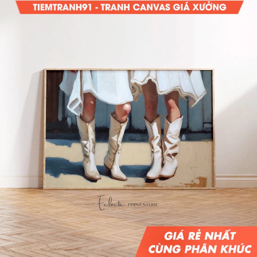 Tranh treo tường, Girly Western Wall Art Retro Oil Painting Cowgirl Poster Preppy Western Art Cowboy