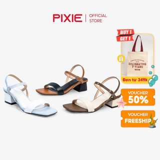 Giày Sandal Cao Gót 3cm Mix Màu Pixie X476