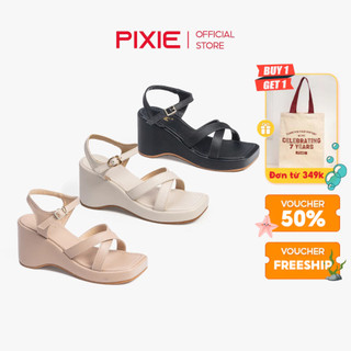 Giày Sandal Nữ Đế Xuồng 7cm Quai Chéo X971