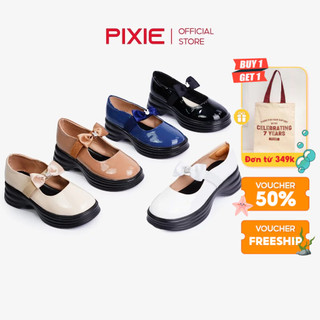 Pixie - Giày Mary Jane Đế Xuồng 3cm Siêu Nhẹ Quai Chun Gắn Nơ H294