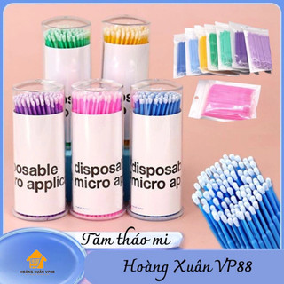 Tăm tháo mi, vệ sinh mi, tăm bôi ủ tê phun xăm/ tăm bông đầu nhỏ giúp làm sạch mi an toàn 88801 hoàng xuân vp88