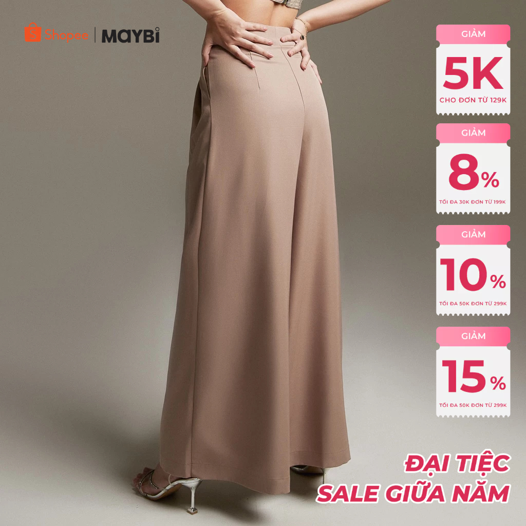 Quần dài Maybi ống rộng lụa lạnh