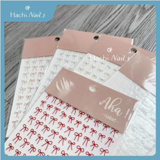 Sticker Dán Móng Nơ Kẽm Đủ Màu Trang Trí Nail Đỏ, Phụ Kiện Nails