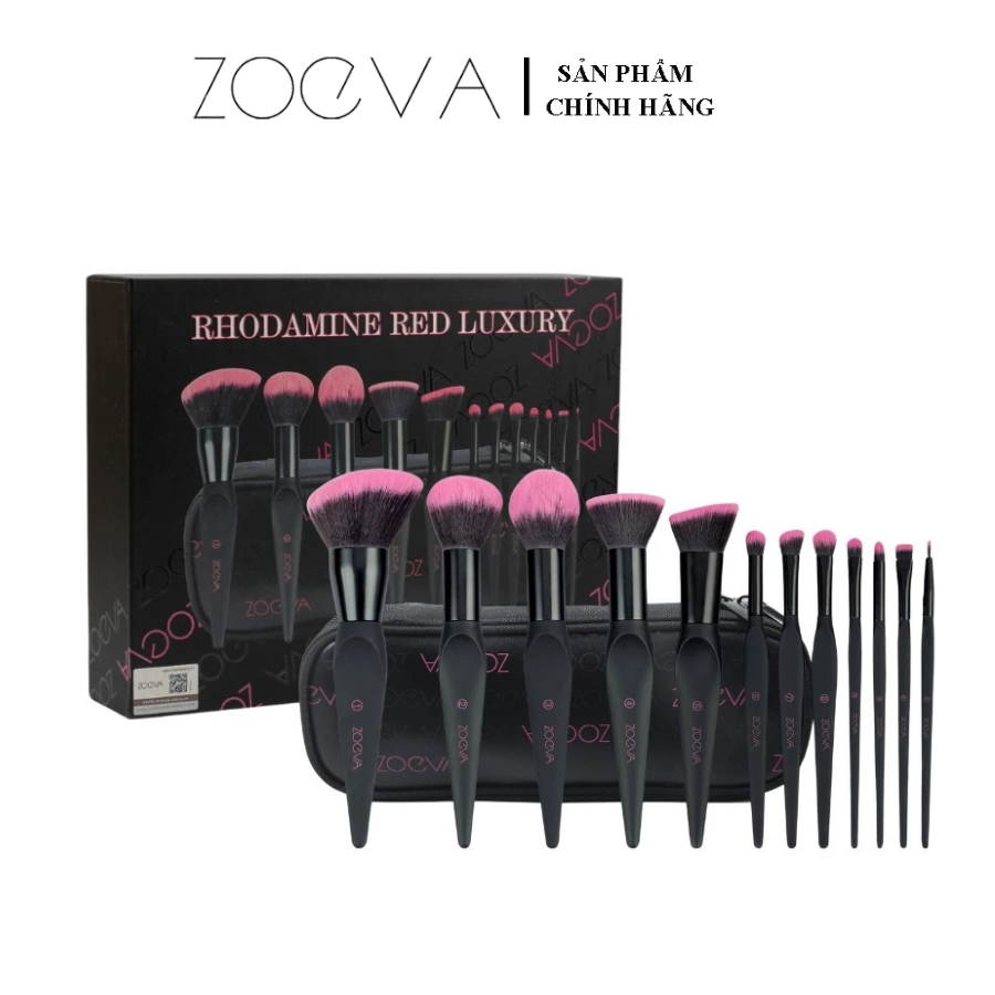 Bộ Cọ 12 Cây Cao Cấp ZOEVA Rhodamine Read Luxury Thiết Kế Ấn Tượng Lông Siêu Mềm