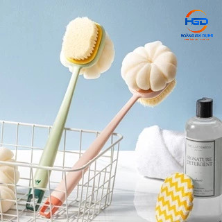Cây Bông Tắm Chà Lưng 2 Mặt Kèm Bàn Chải cọ da mền mịn đồ dùng nhà tắm