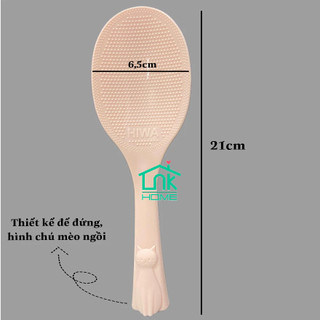 Muỗng múc cơm, vá xới cơm đế đứng, chống dính