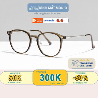 Gọng Kính Tròn Nam Nữ MONIO TR9535 Chất Liệu Nhựa Dẻo Phụ Kiện Thời Trang Nhiều Màu Sắc