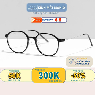 Gọng Kính Thời Trang Nam Nữ MONIO TR8040 Mắt Tròn Chất Liệu Kim Loại Thanh Mảnh