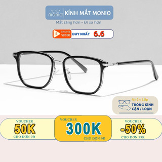 Gọng kính cận thời trang nam nữ MONIO gọng vuông unisex chất liệu nhựa dẻo màu sắc thời trang TR2126