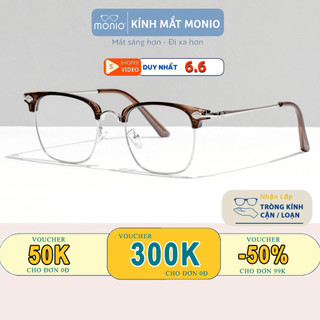 Gọng kính cận thời trang nam nữ Monio eyewear dáng vuông bo tròn chất liệu nhựa dẻo TR2173