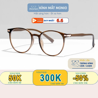 Gọng Kính Cận Mắt Tròn Nam Nữ MONIO 1151 Chất Liệu Kim Loại Phụ Kiện Thời Trang