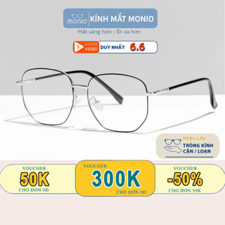 Gọng Kính Vuông Nam Nữ MONIO HS8970 Chất Liệu Kim Loại Thanh Mảnh Màu Sắc Thời Trang