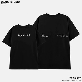 Áo Thun Nam Nữ Form Rộng Cotton Tay Lỡ Unisex , Áo Phông OLADE Cổ Tròn Basic Tee Oversize Trend 2024 - Dân Anh Chị