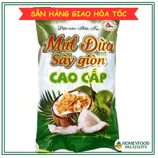 Mứt dừa sấy giòn tuấn phương 200g - đặc sản bến tre, cùi dừa sấy giòn