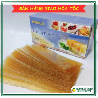 5 lá gelatin / gelatine Ewald 3.3g/ lá
