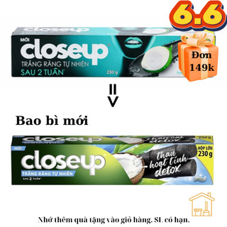 Kem Đánh Răng CloseUp Detox Trắng Sáng với Dừa & Than Hoạt Tính 230g