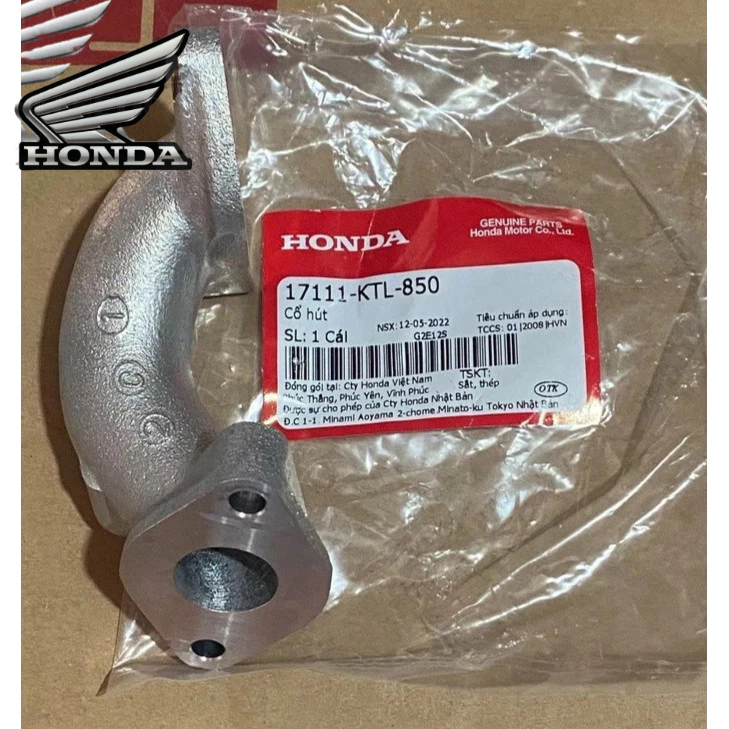 Co Xăng (cổ Hút) Rs, Wave A, Ws100  ( 17111KTL850 ) PIPE,INLET