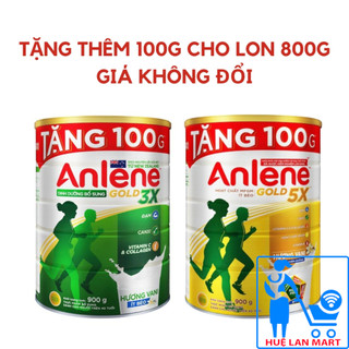 [Tặng thêm 100g cho lon 800g] Sữa bột Anlene Gold 3X/5X hộp 800g hương vani giúp cơ khỏe xương chắc khớp linh hoạt