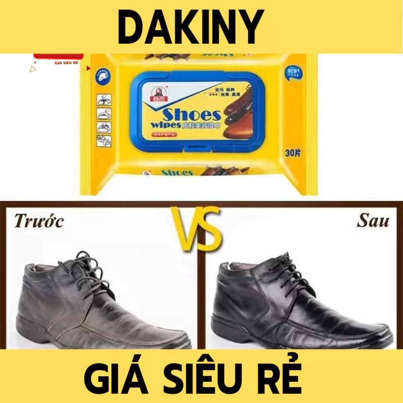 [Có Video] Gói 30 tờ giấy ướt lau giày chuyên dụng