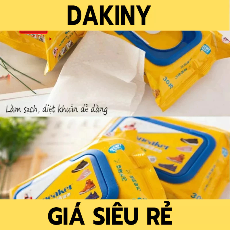 [Có Video] Gói 30 tờ giấy ướt lau giày chuyên dụng