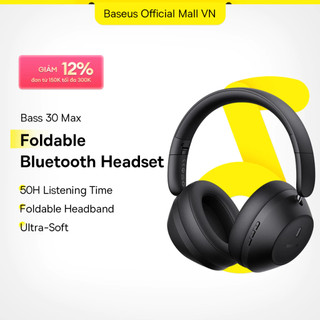 Tai Nghe Bluetooth không dây Baseus Bass 30 Max -30dB Khử tiếng ồn thụ động với 2 ENC Mics Bass mạnh mẽ Pin dài 50 giờ