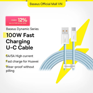 Dây Cáp Sạc Nhanh Baseus 100W 6A USB sang Type C dành cho Samsung S22 S21 Ultra Xiaomi Mi 10
