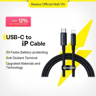 Dây Cáp Sạc Nhanh Baseus PD 20W USB-C Type C Dành Củ Sạc cho iP 14 13 12 11