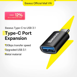 Đầu Chuyển đổi Baseus USB 3.1 Type C sang USB cao cấp thích hợp cho Nootbook Samsung S10