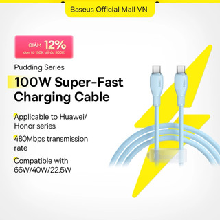 Dây Cáp Sạc Nhanh Baseus USB C Sang Type C PD 100W Cho Laptop iP 15 Samsung S23 Xiaomi
