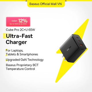 Củ Sạc Nhanh BASEUS USB C 65W GaN Thích Hợp cho Máy Tính Xách điện Thoại Thông Minh 2C+USB 3 Cổng cho iP 15 14 13
