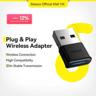 Đầu chuyển đổi USB Bluetooth 5.0 Baseus BA04 cho đầu thu âm thanh loa không dây máy tính / laptop