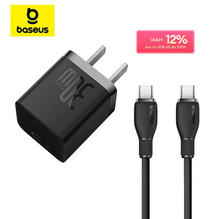 Củ Sạc Baseus 30W GaN5 Sạc điện thoại Hỗ trợ PD QC PPS với Cáp Type C Sạc Nhanh cho iP 15 / iP 15 Pro / Pro Max Plus