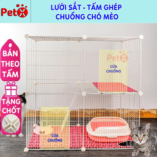 Chuồng chó, chuồng mèo (Bán lẻ Theo Tấm) tấm lưới sắt, thép 45x45, mỗi tấm tặng kèm 2 chốt