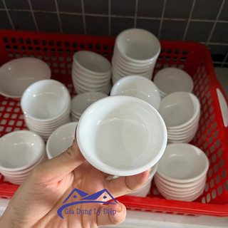 Chén mắm sứ tròn nhỏ cao cấp đựng nước chấm, muối, tương ớt.
