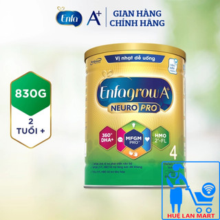 [CHÍNH HÃNG] Sữa Bột Mead Johnson Enfagrow A+ Số 4 Neuro Pro Vị Nhạt Dễ Uống Hộp 830g (Cho bé 2-6 tuổi)