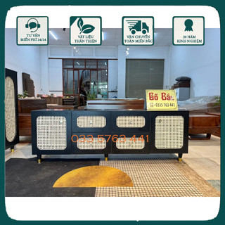 Kệ tivi, kệ gỗ cánh đan mây để ti vi đẹp phòng khách hiện đại gỗ công nghiệp giá rể mẫu mới 2024