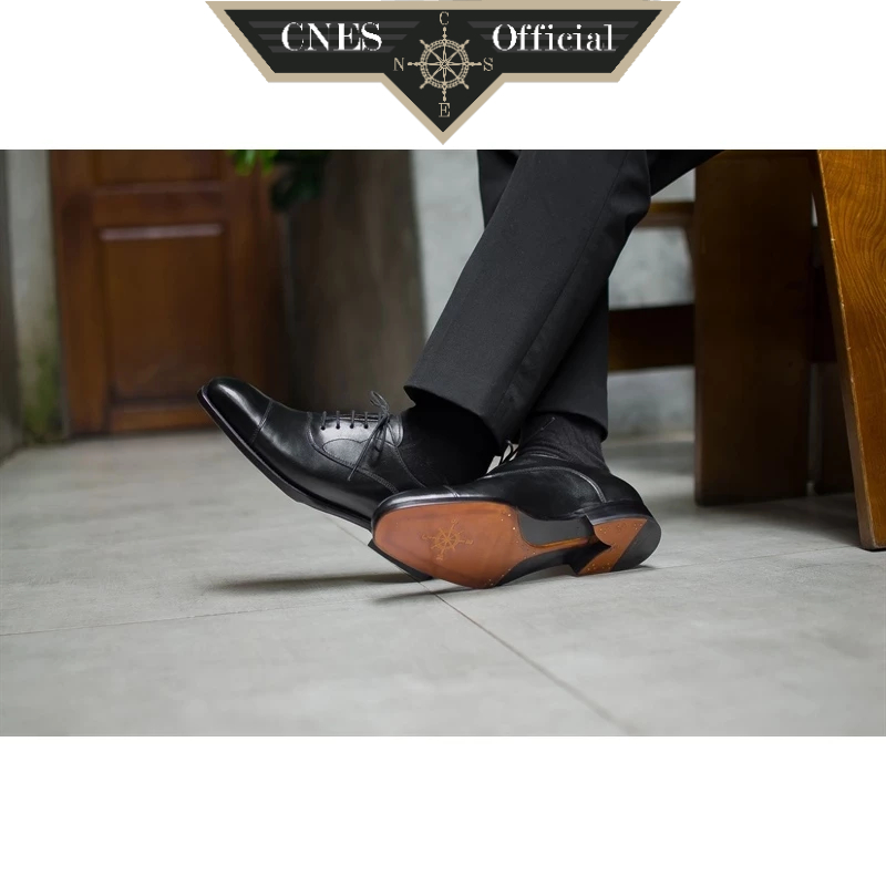 Giày Tây Nam Kiểu Dáng Oxford Chất Liệu Da Bê Thương Hiệu CNES (CNS 250)
