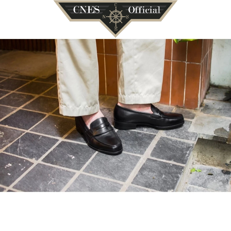 Giày Lười Nam Cao Cấp Chất Liệu Da Bê Nhập Khẩu Thương Hiệu CNES (CNS 253)