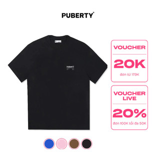 Áo thun unisex oversize local brand puberty buzzz tee / đen - hồng - xanh - nâu