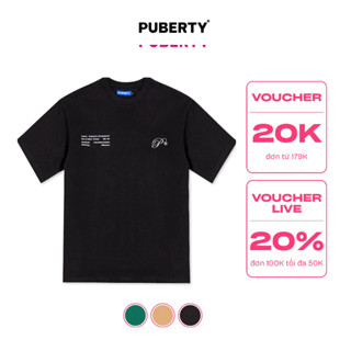 áo thun unisex oversize local brand PUBERTY ABSOLUTE COMFORT TEE / ĐEN - VÀNG - XANH VE CHAI