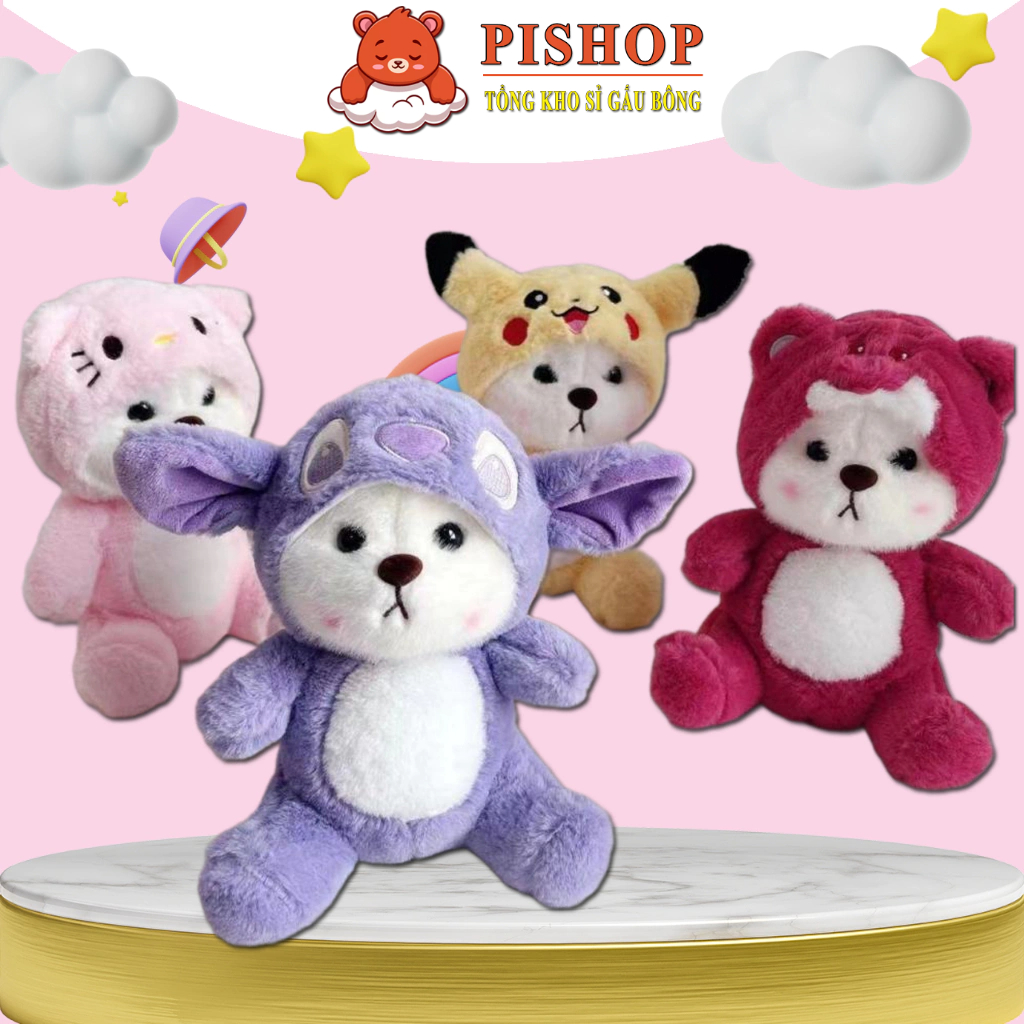 Gấu Bông Cosplay Gấu Lena ,Lena Stick , Lena Hello Kitty, Lena Pikachu Siêu Xinh Size 25Cm Hàng Cao 