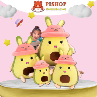 Gấu bông bơ đội mũ hàng cao cấp, thú nhồi bông quả bơ siêu to khổng lồ loại 1 siêu mềm mịn