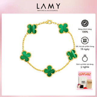 Vòng tay nữ cde dual lucky four leaf flower bracelet rose gold cde2098rg