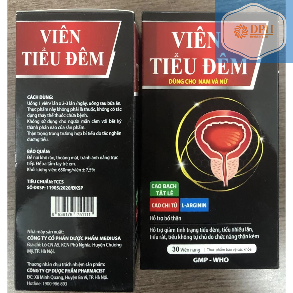 VIÊN TIỂU ĐÊM_30 VIÊN_HỖ TRỢ BỔ THẬN_GIẢM TIỂU ĐÊM, TIỂU NHIỀU LẦN, TIỂU RẮT