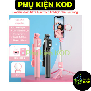 Gậy selfie chụp ảnh bluetooth 1 đèn điều khiển sạc pin cao 110 cm