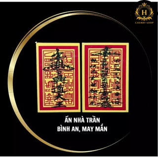 Thẻ ấn vàng bình an, may mắn - ấn nhà trần ép plastic bền đẹp